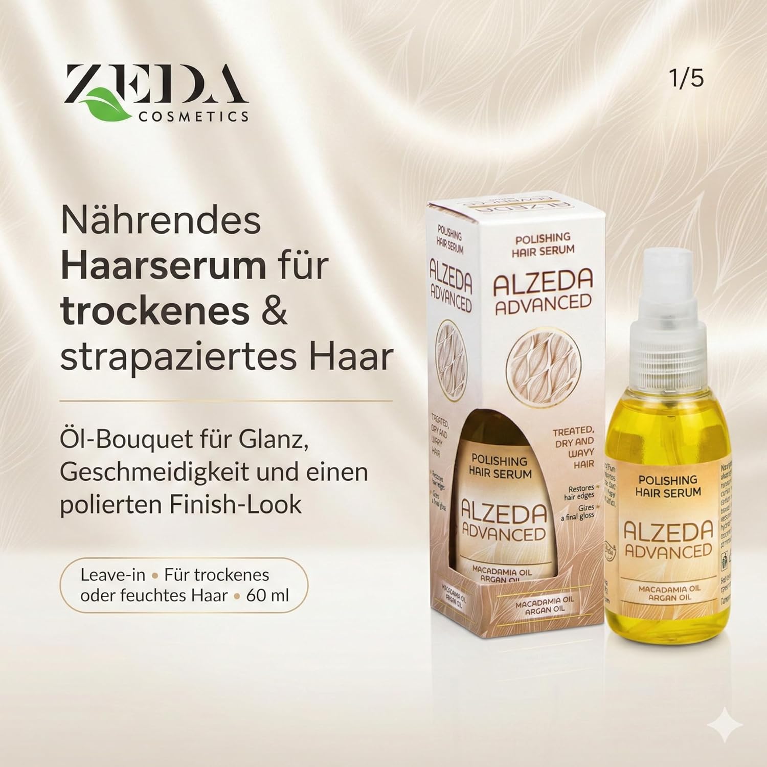 ADVANCED - Trio Réparation & Brillance - 250ml+250ml+60ml - Sans sulfate, argan & macadamia, pour cheveux secs