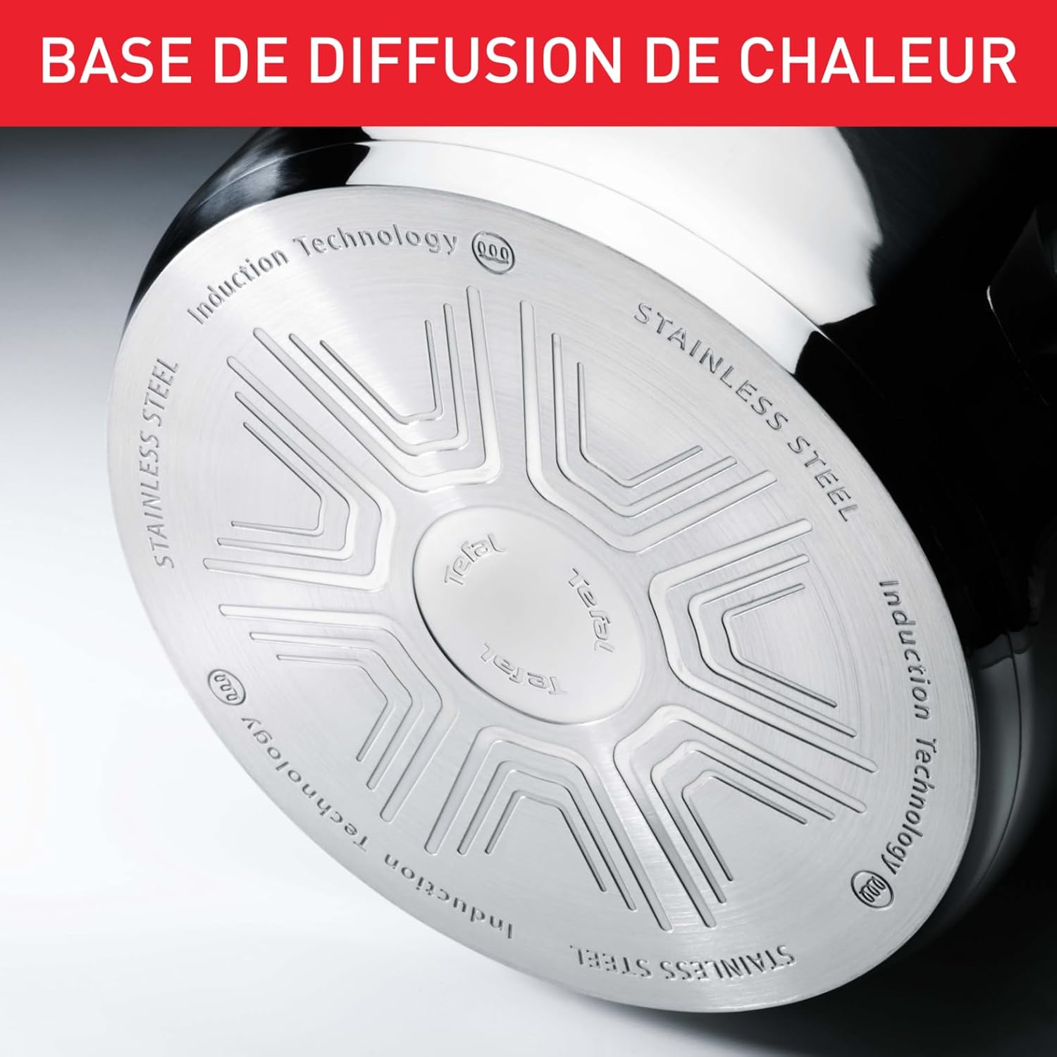 Tefal - Duetto - 20 cm - faitout induction inox, couvercle filtrant