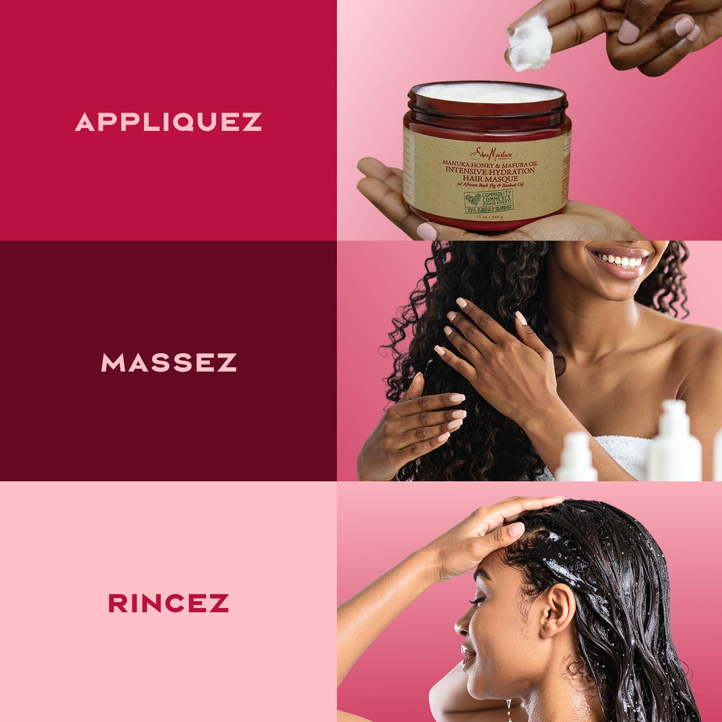 SheaMoisture - Manuka/Mafura Hydratant - 384ml/355ml - cheveux secs