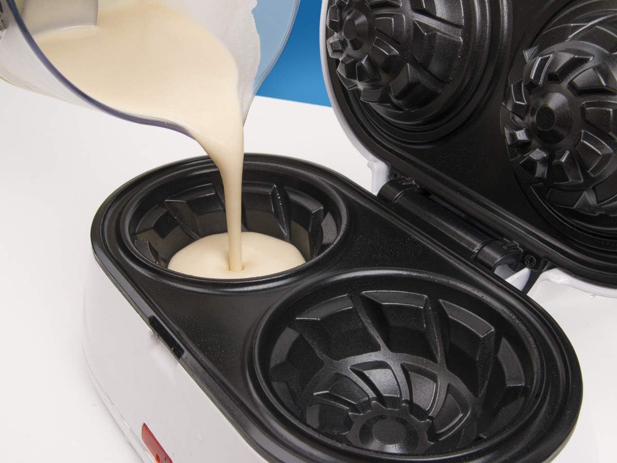 StarBlue - Double Gaufrier - 1200W, 220-240V, gaufres coupelle, prise UK/EU