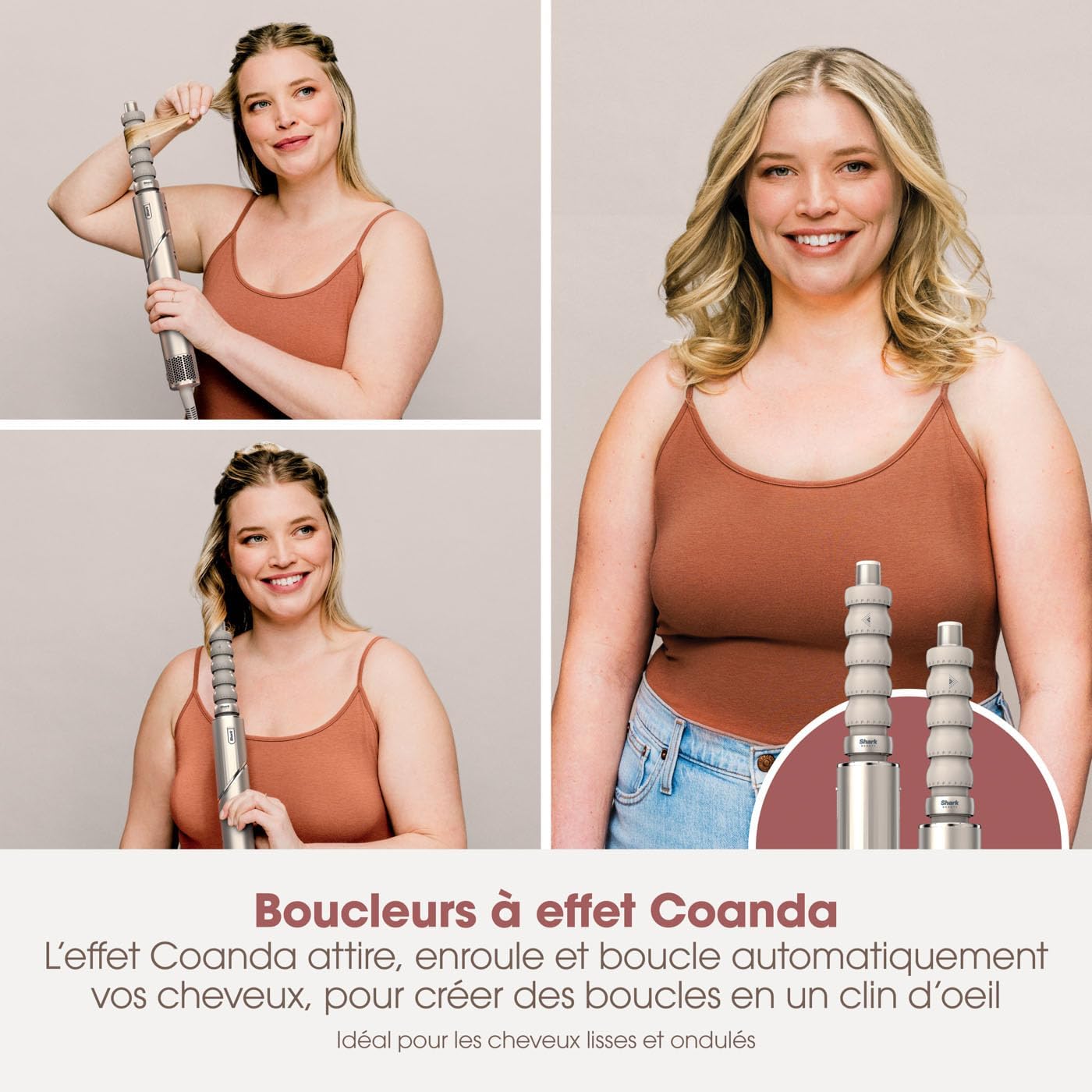 Shark - Styler air chaud multi-styles - boucleurs, brosses, concentrateur, sans chaleur