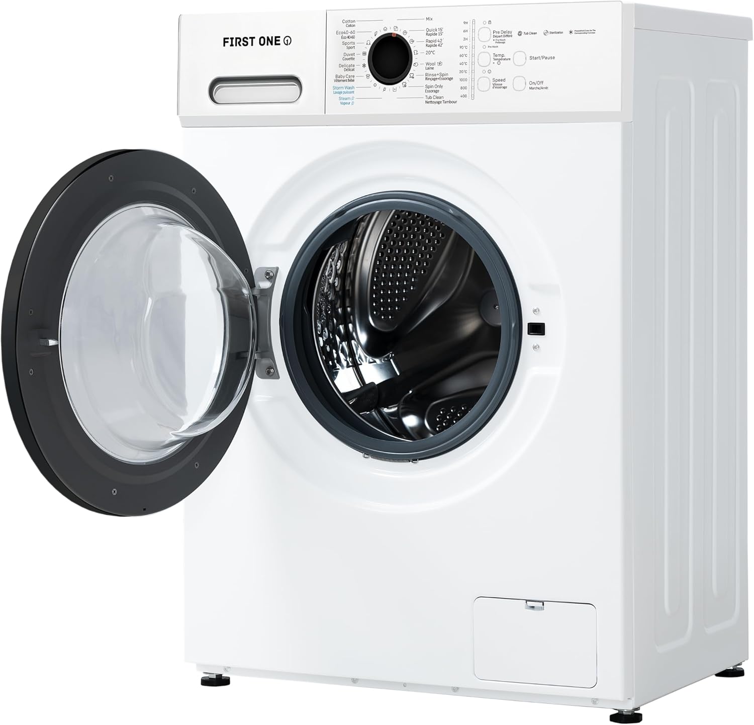 First One - Lave-linge frontal 8kg 1400trs 16 programmes économie FLL81400WH