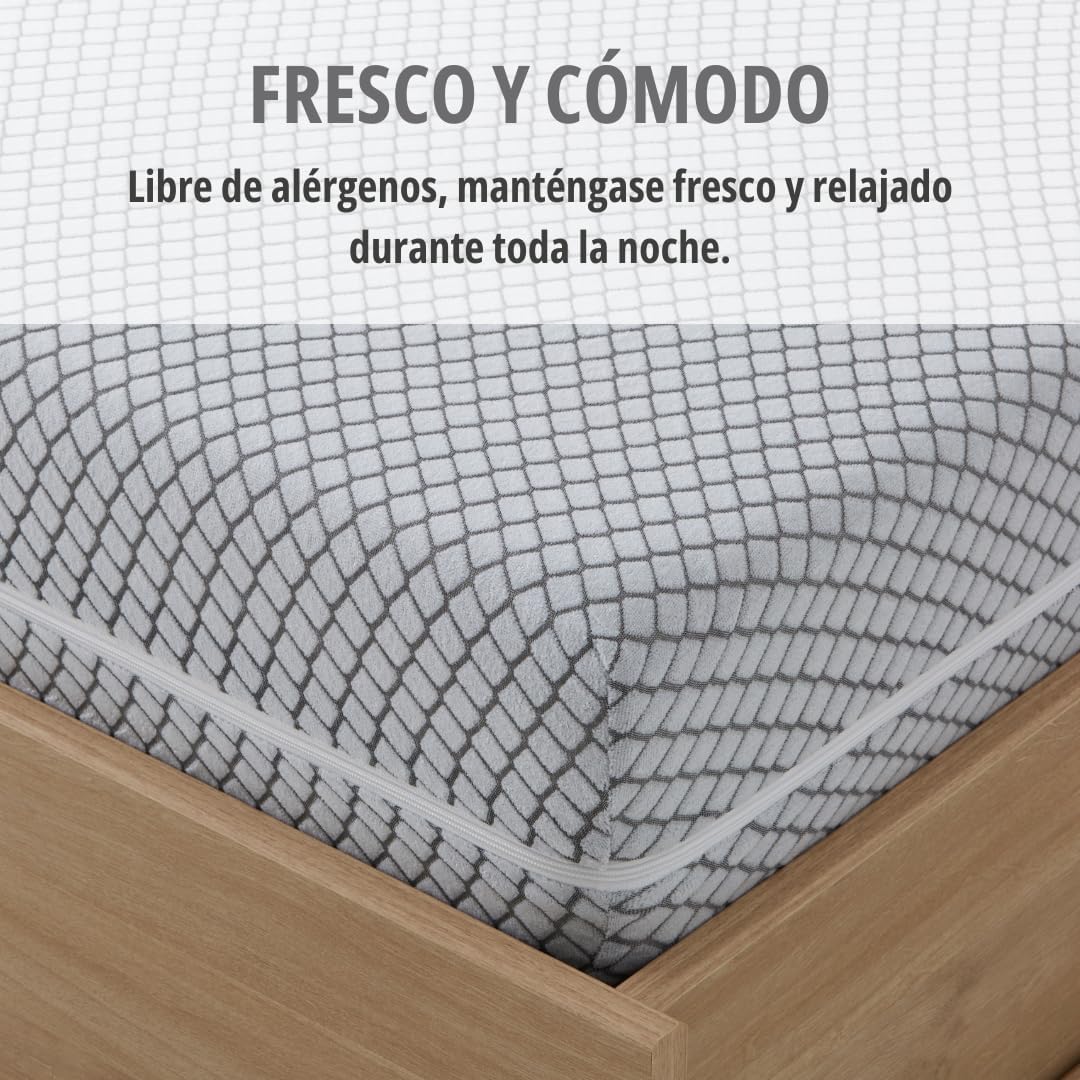 Degrees Home - Teide - 105 cm - housse matelas zippée anti-acariens lavable