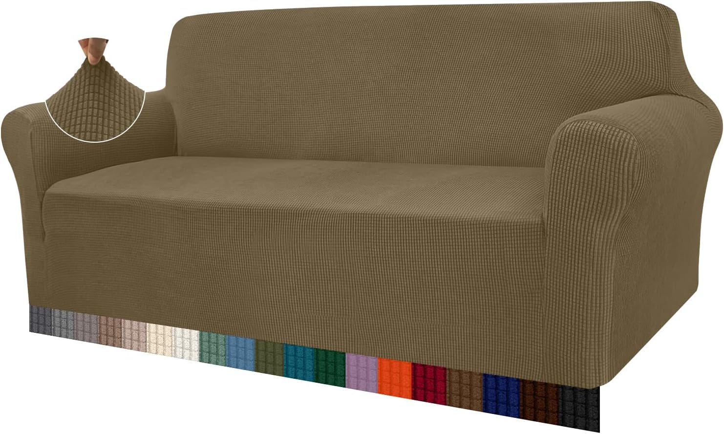 Granbest - housse de canapé jacquard - 3 places - extensible, protection animaux