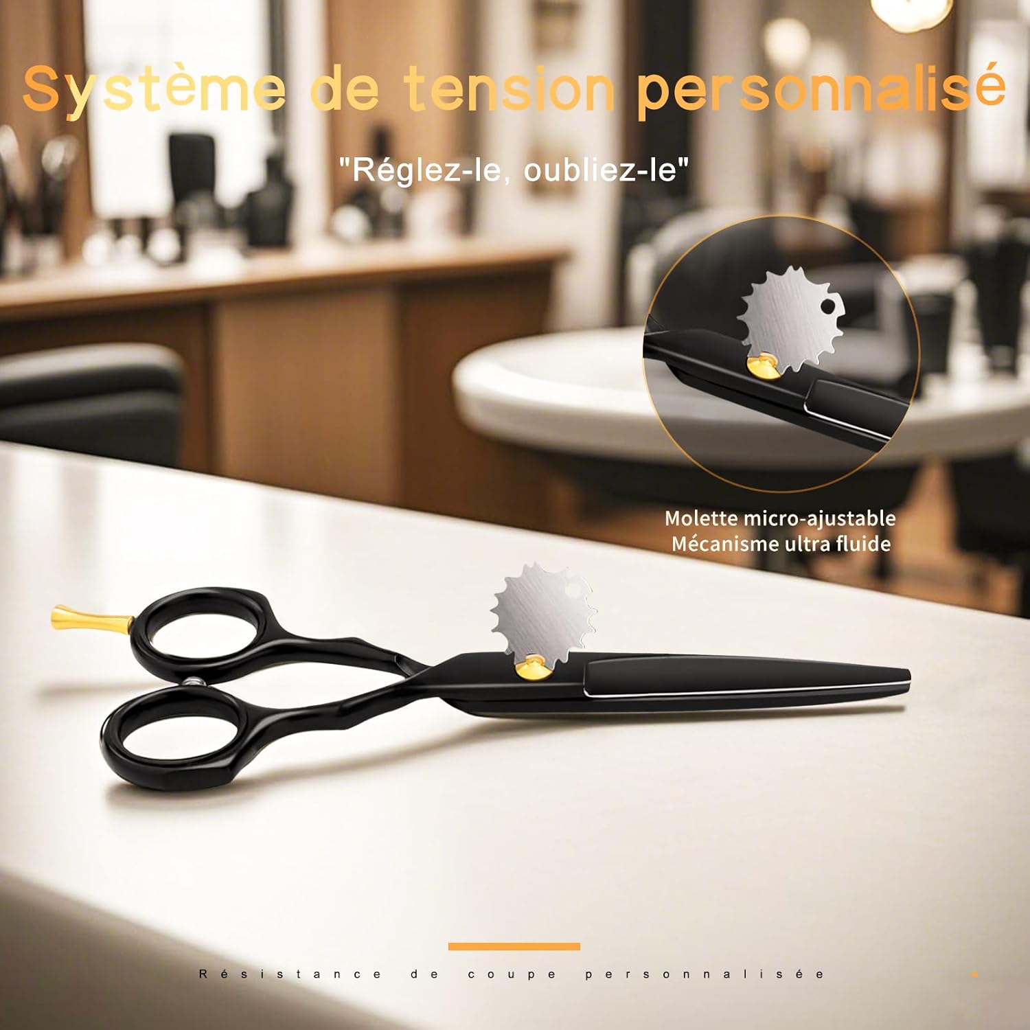 Kit de ciseaux de coiffure - inox 5,5