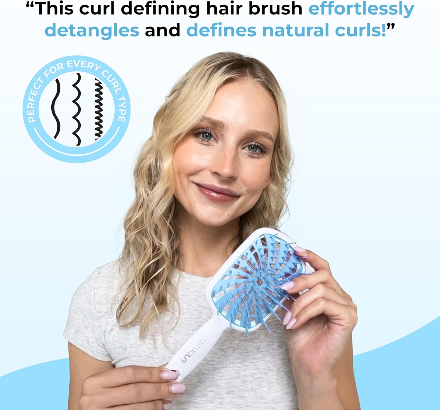 FHI Heat - UNbrush Plus - ultra légère, ventilée, 84 poils UltraFlex, démêlage cheveux bouclés