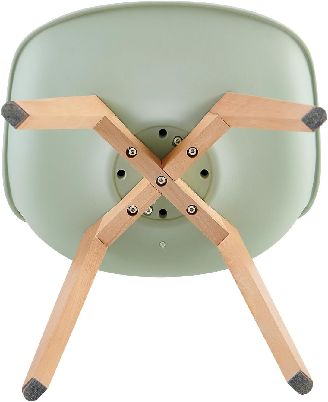 EGGREE - lot de 4 chaises scandinaves - assise rembourrée, pieds bois, coloris variés