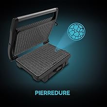 Grill électrique grill grill sandwich revêtement antiadhésif plaque adaptable 1000 W