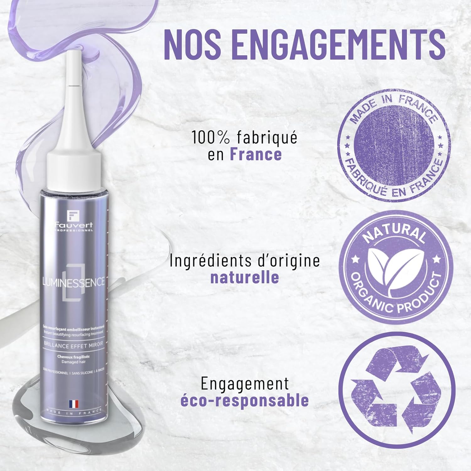 Fauvert Professionnel - Luminessence Soin Concentré - 100ml - Soin resurfaçant intensif, brillance miroir