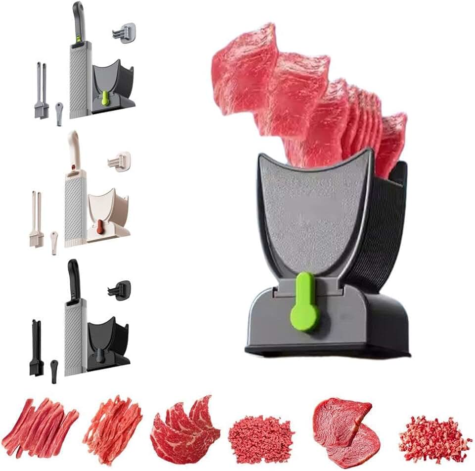 Trancheuse à Viande Manuelle - inox - compacte - découpe précise