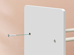 Luminaire mural blanc présentant un support ou un support de montage minimaliste sur fond beige