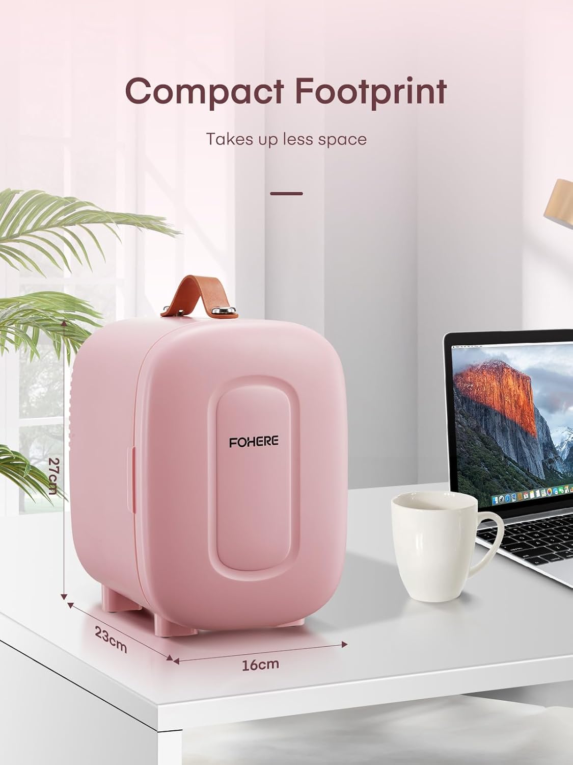 FOHERE - Mini Frigo 5L - compact, silencieux, portable - idéal chambre