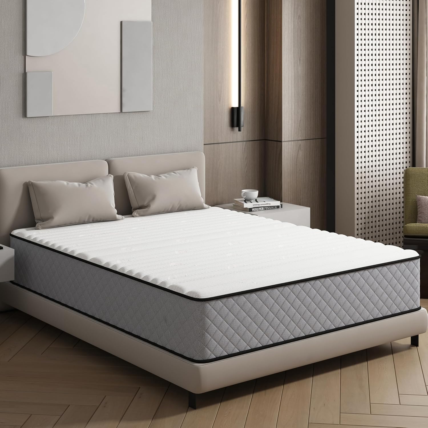 Matelas hybride - 140x200 cm - ressorts ensachés, mémoire de forme, soutien moyen, hauteur 25cm