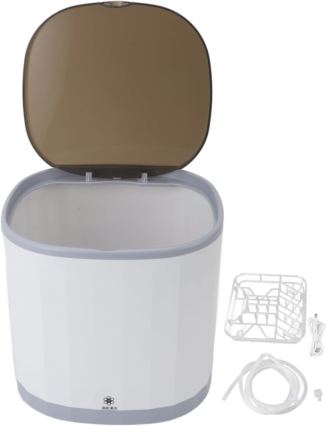 Lave-vaisselle portable compact - réservoir 4L - nettoyage turbo, rinçage 360°, porte-gobelet