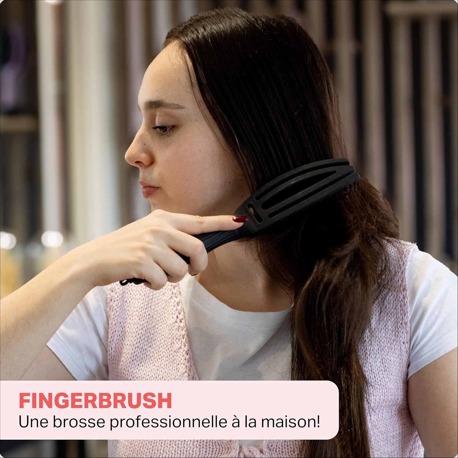 Olivia Garden - Fingerbrush Care Iconic - brosse démêlante, poils sanglier & nylon, brillance ultime