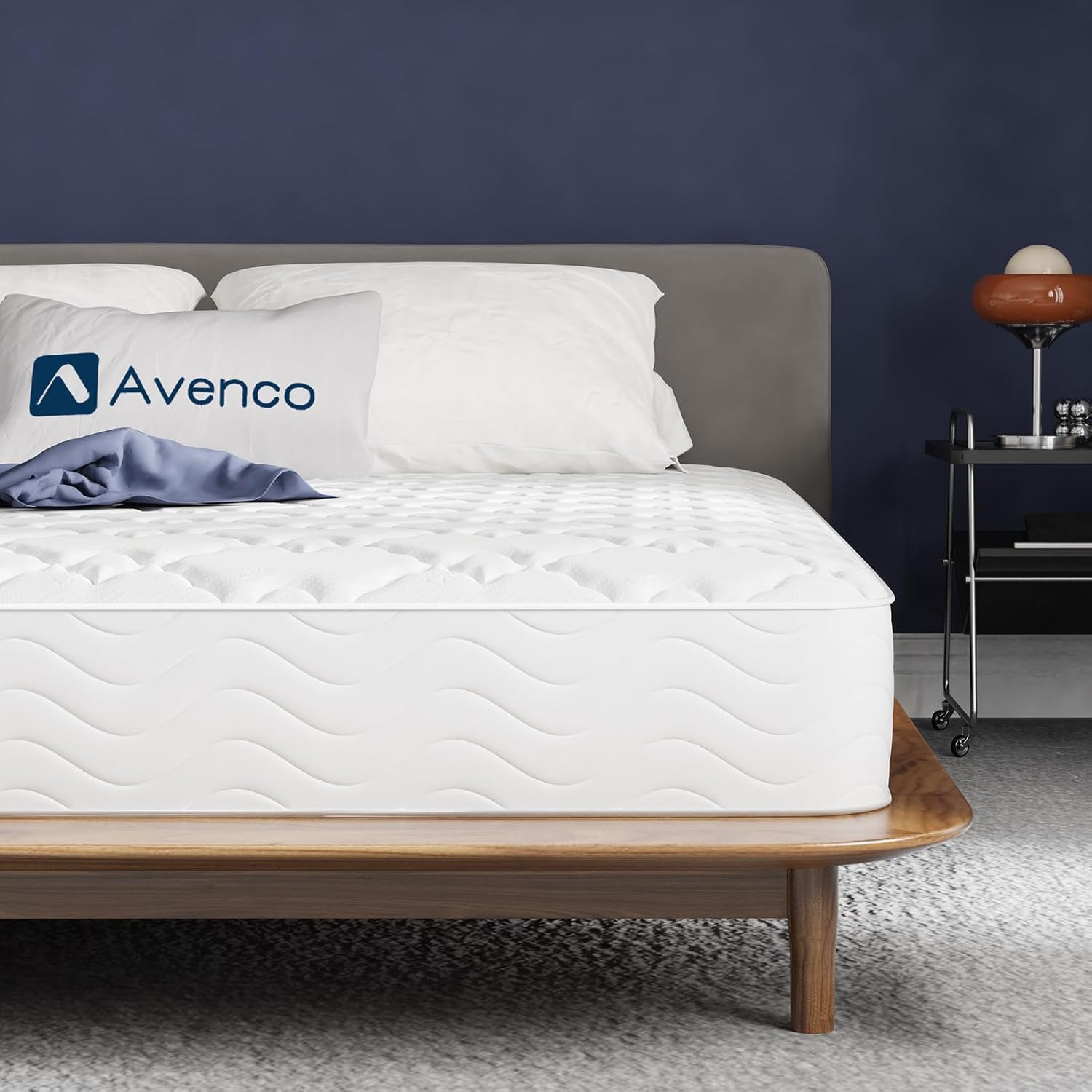 Avenco - Matelas Double - 140x200 cm - Ressorts ensachés, mousse certifiée, soutien lombaire