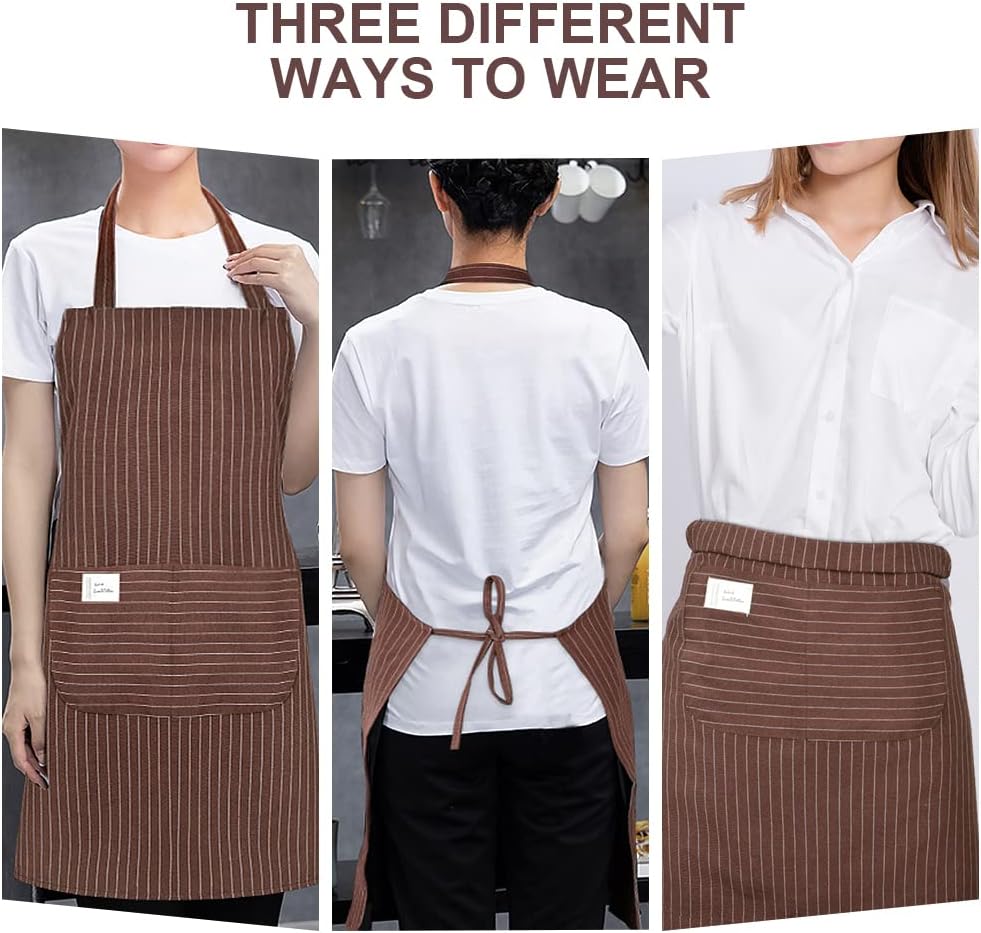 Vicloon - tabliers réglables 2 pièces - étanches, 2 poches, cuisine, café