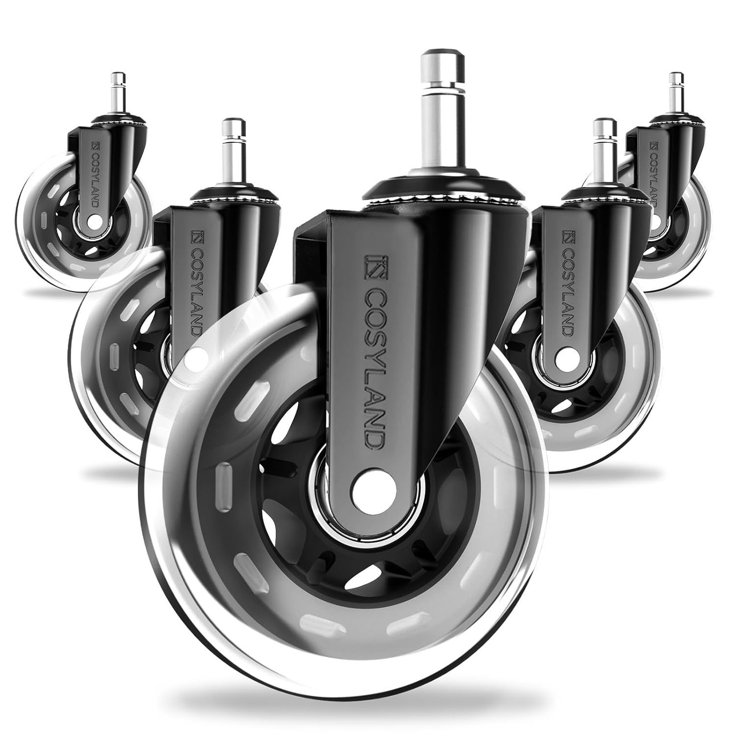COSYLAND - roulettes chaise bureau 10x22mm - pivotantes, silencieuses