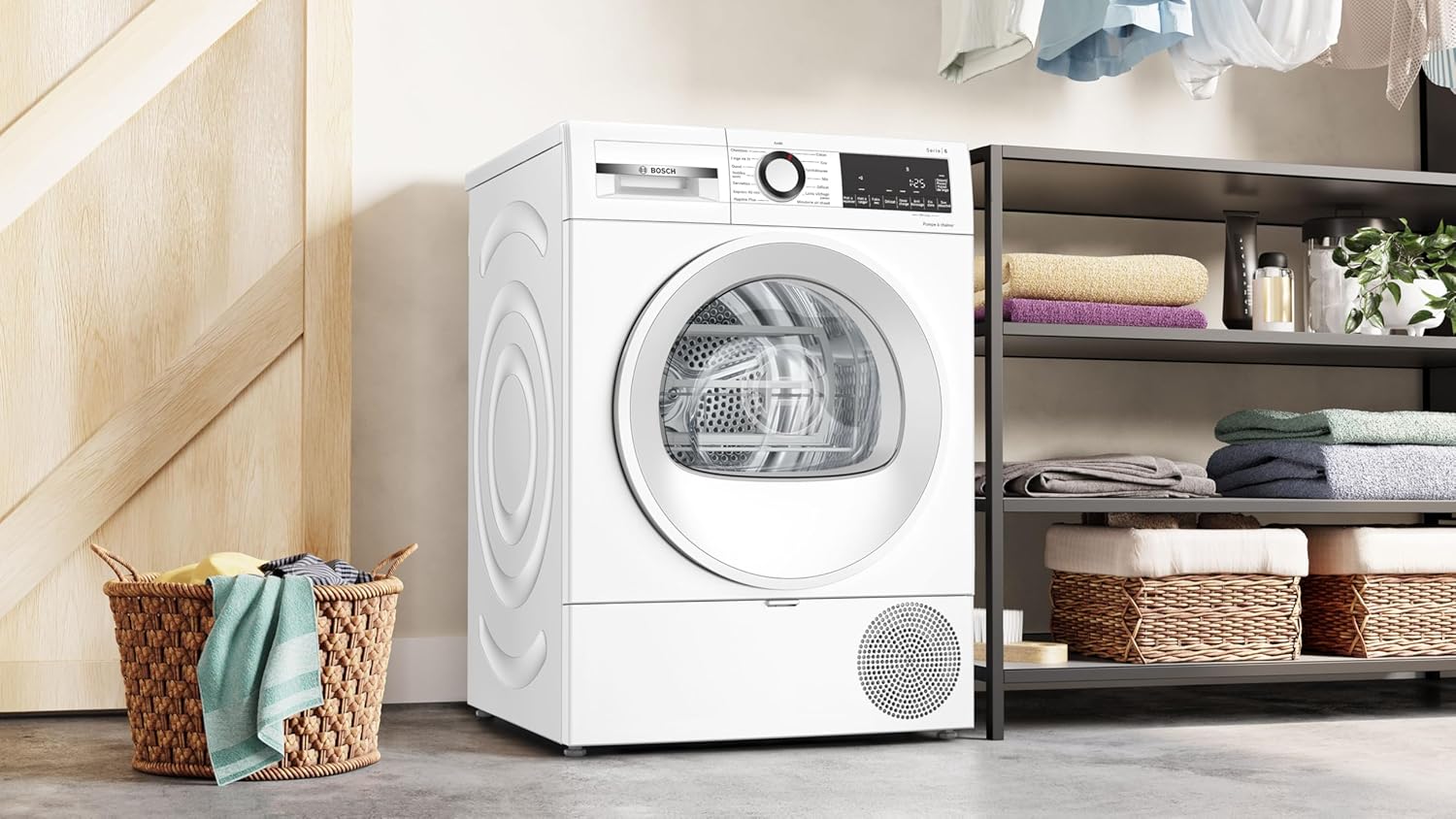 Bosch - Serie 6 - 8 kg, pompe à chaleur, blanc, sèche-linge - WQG133DTFR