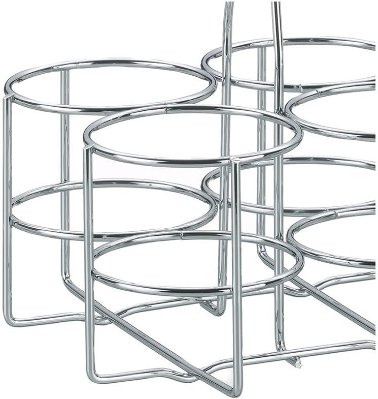 Kela - Loop porte-bouteille métal argent - 31x31x21 cm - design élégant 49880