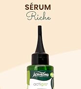 Flacon en verre vert de Sérum Riche d'Activilong avec bouchon compte-gouttes noir sur fond