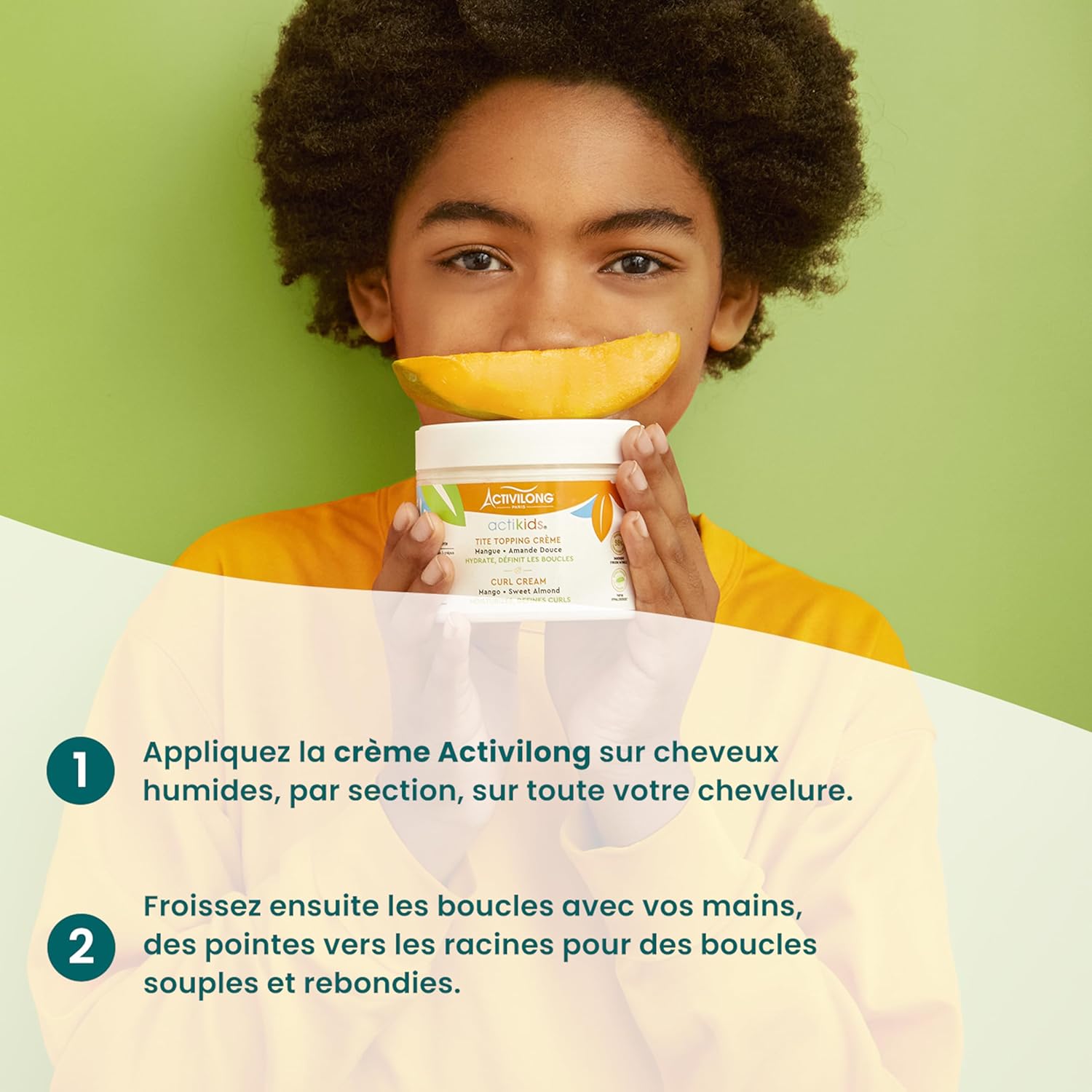 ACTIVILONG - Actikids crème coiffante 300ml - boucles, vegan, 98% naturels