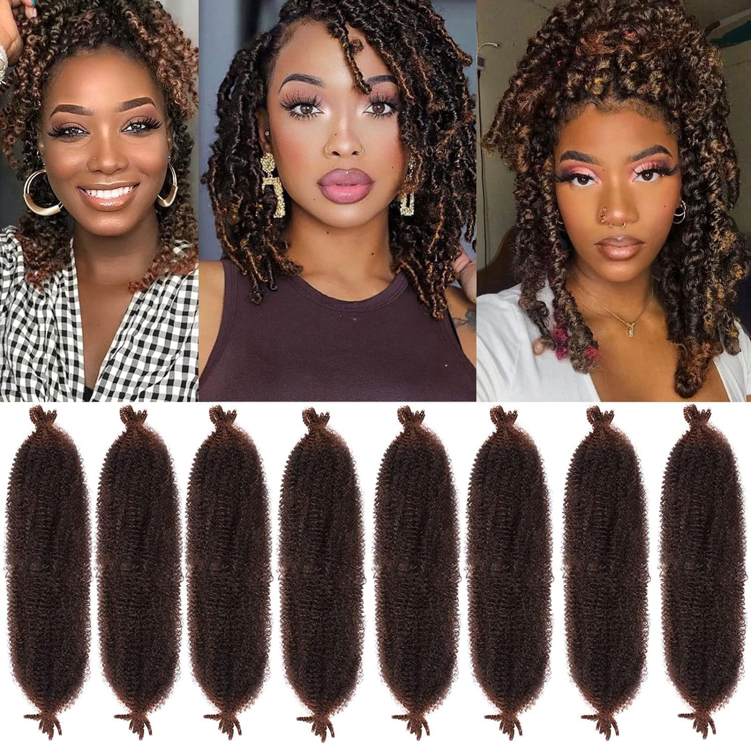 Xtrend - Springy Afro Twist - 16 pouces - Crochet pré-séparé, T30#