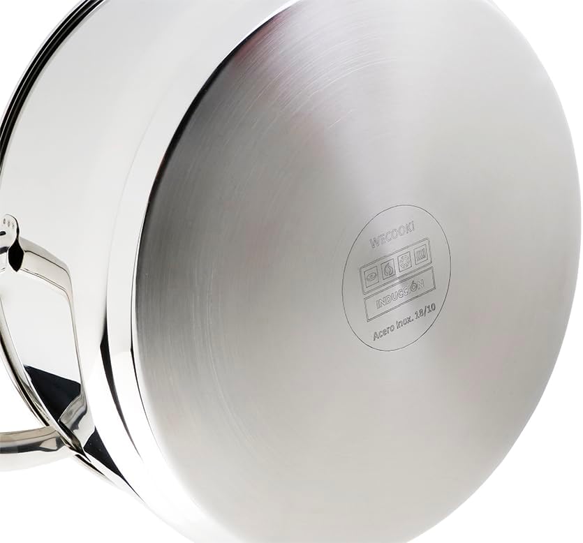 Wecook - casserole inox 18/10, 20 cm, 2,7L, bec verseur, induction