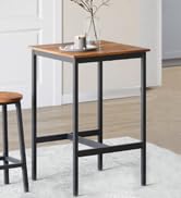 la table est en bois massif et possède une structure en métal.