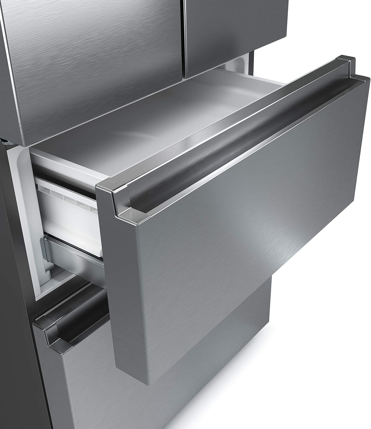 Hisense - réfrigérateur French Door - 200 cm - NoFrost, 336L/149L, distributeur d'eau, 38 dB - RF632N4WIE