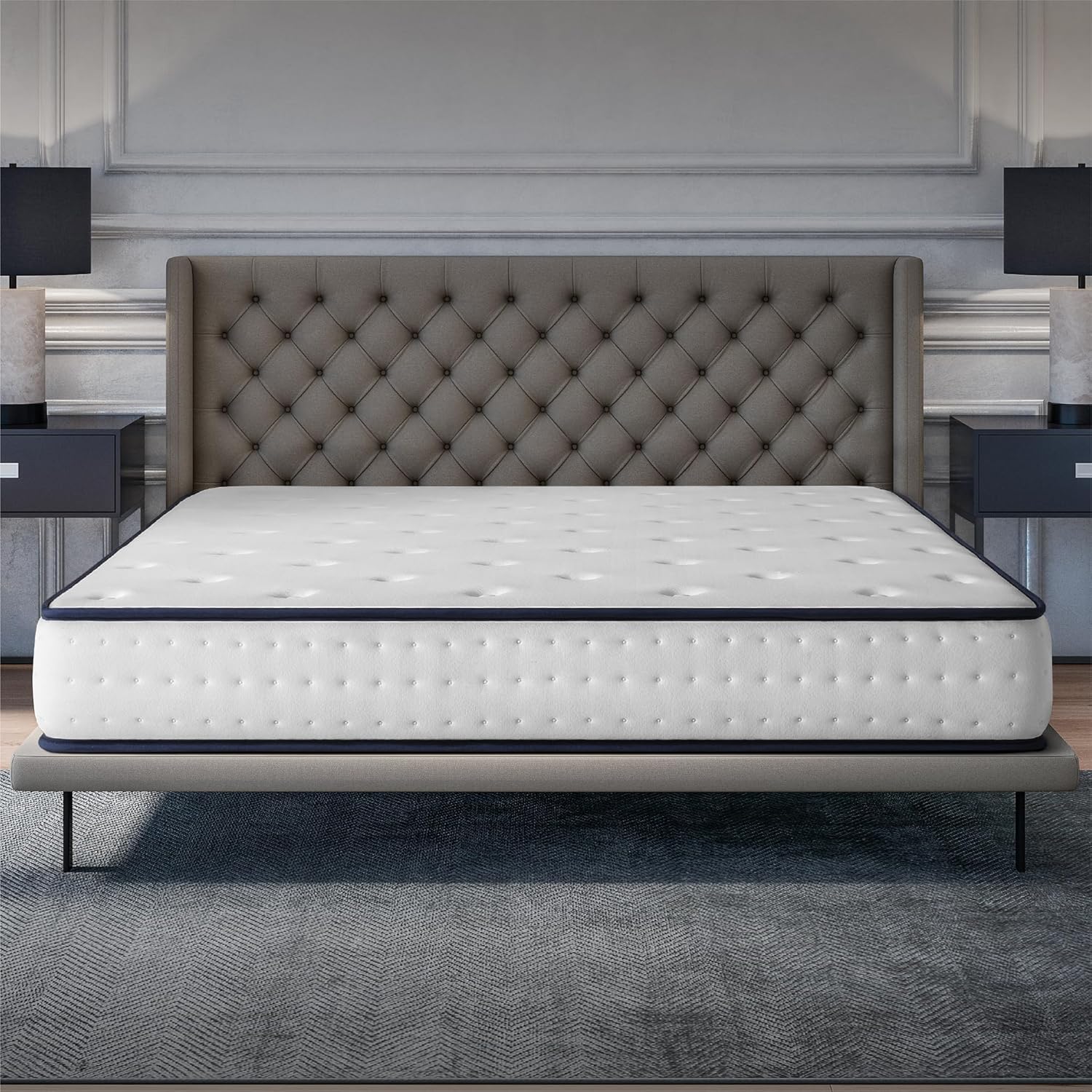 COSMOS - Upsilon - 180x200 cm - Mémoire de forme, latex, soutien équilibré, 21 cm, 7 zones, réversible