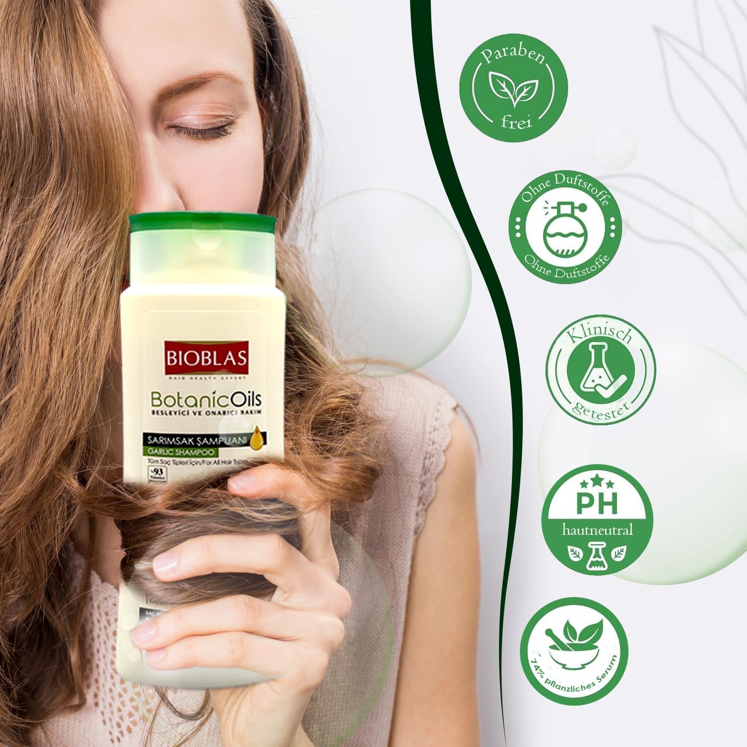 Bioblas - Shampoing à l’ail noir et ail - 1000ml + 500ml - fortifiant et revitalisant