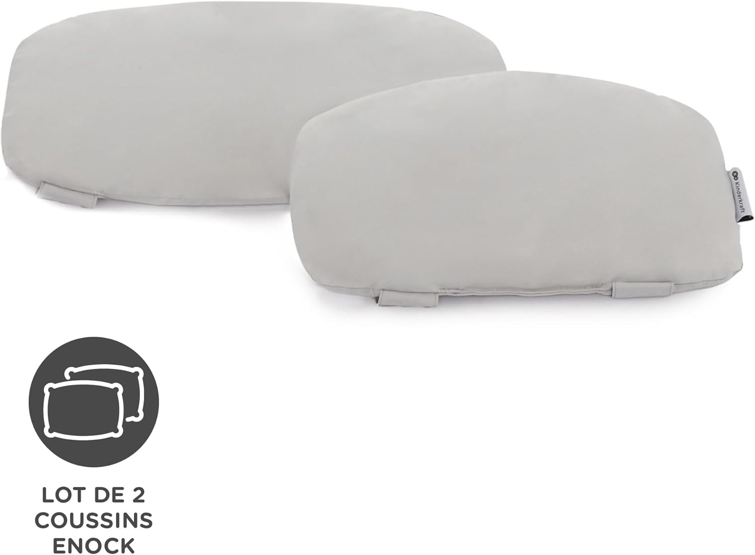 Kinderkraft - ENOCK - chaise haute évolutive, bois hêtre, harnais 3 pts, 35 kg, plateau amovible, blanc