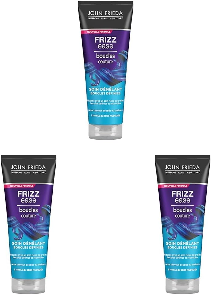 John Frieda - Frizz Ease Boucles Couture - 250ml - lot de 3, soin démêlant