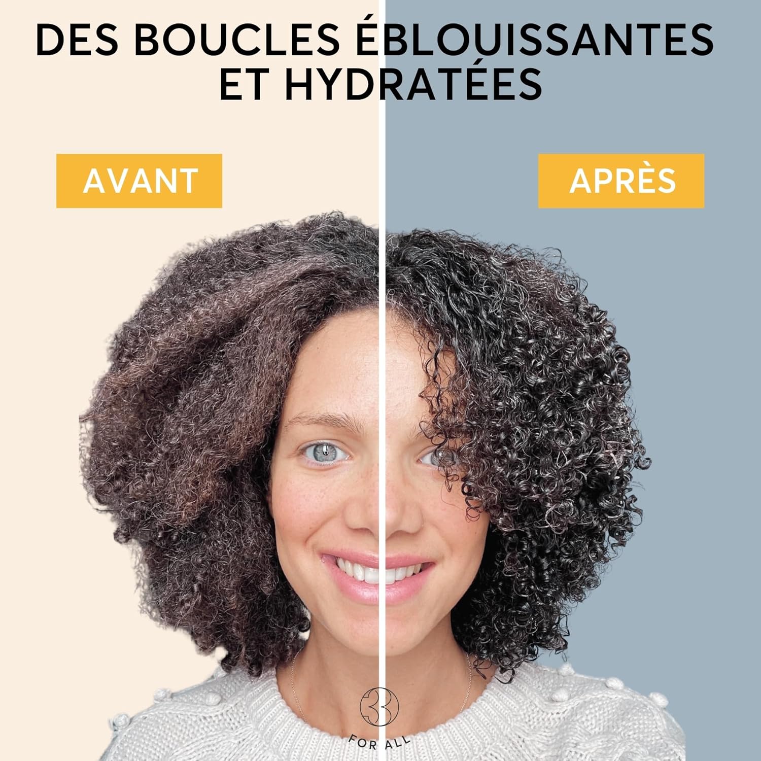 Crème cheveux bouclés - soin 2-en-1, définition et démêlage - 250ml