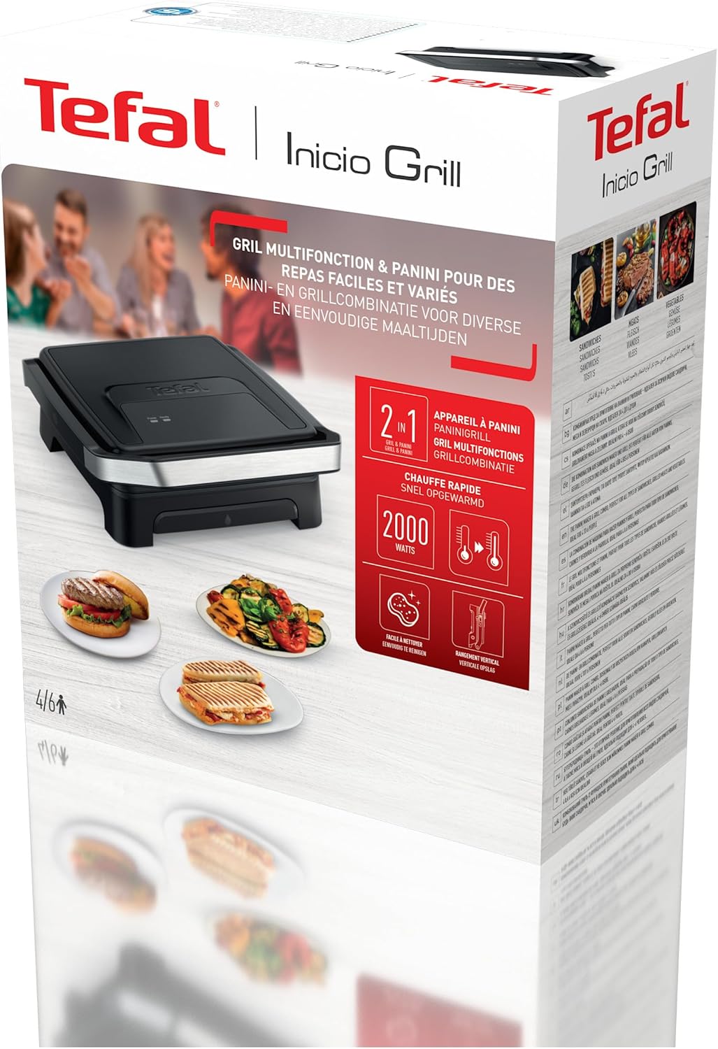 Tefal - Inicio - grande plaque, 2000W, chauffe rapide, antiadhésif GC271810