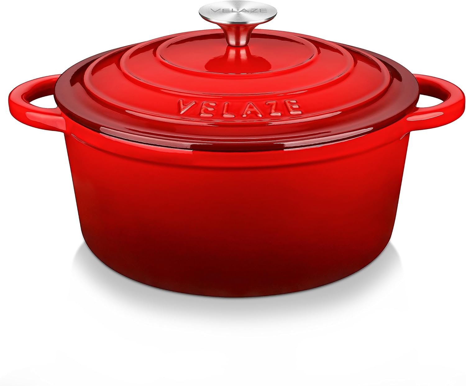 Velaze - cocotte en fonte émaillée 24cm - induction, antiadhésive, 4L
