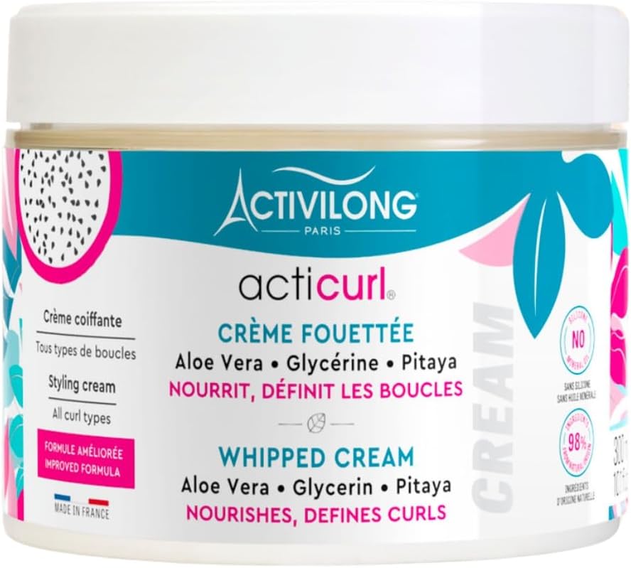 Activilong - Acticurl Crème Fouettée - 300ml - boucles définies, 98% naturel, lot de 6