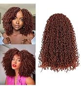 MLETULIPS Yanky Twist Crochet Hair Pre-Twisted Bohemian Passion Twist Cheveux Hair Curly Crochet ...
