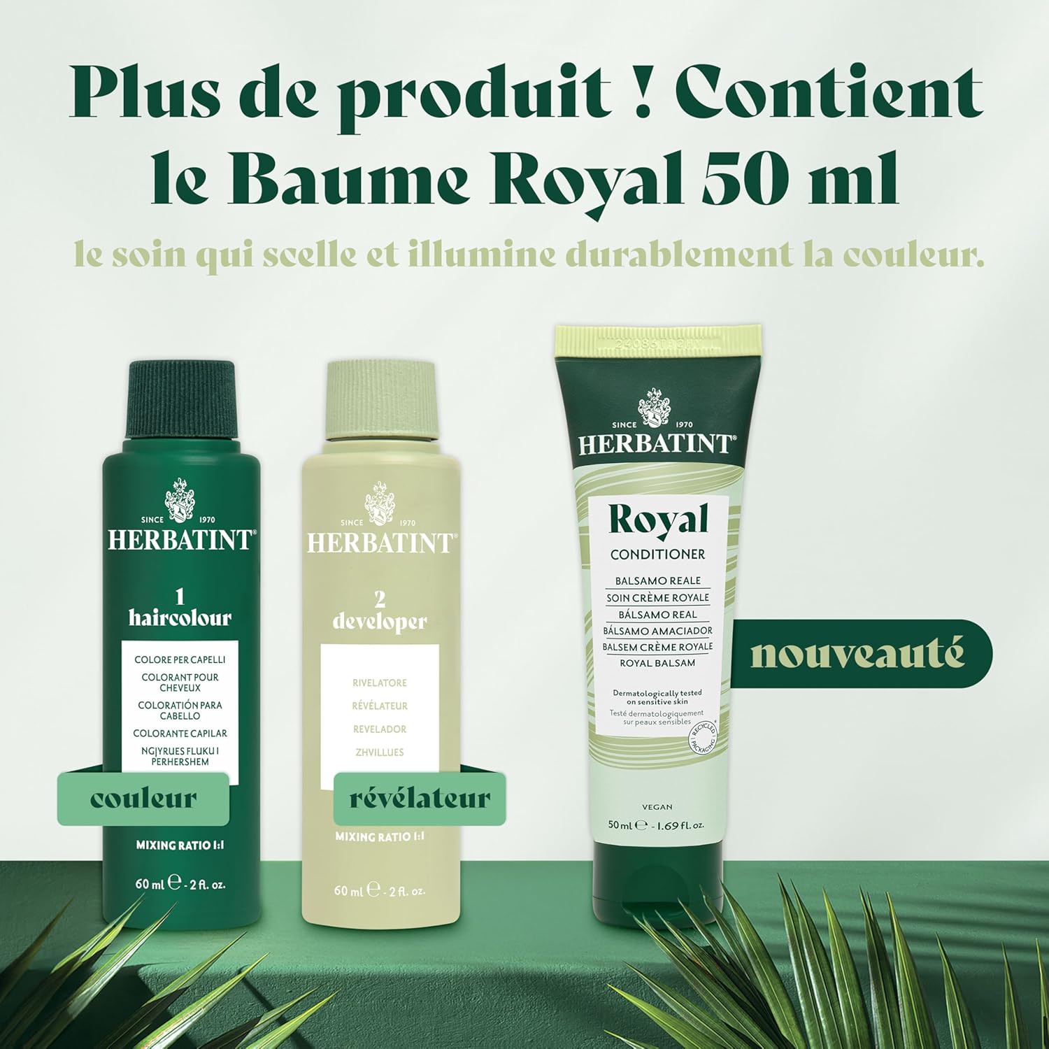 Herbatint - Blond 7N - 170ml - Permanent, sans ammoniaque, 8 extraits bio