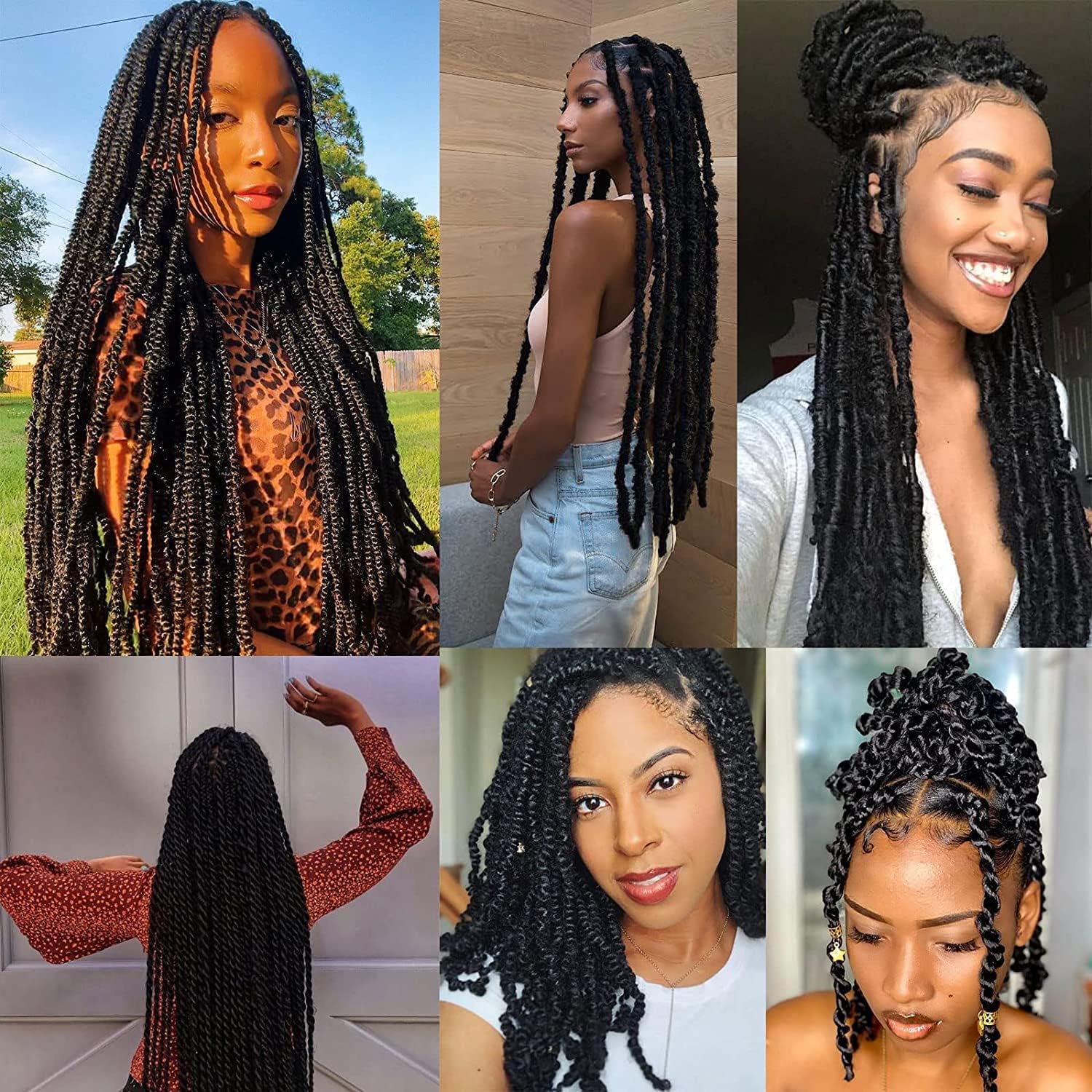 Xtrend - cheveux afro torsadés - 50,8 cm - 8 paquets synthétiques, 1B#