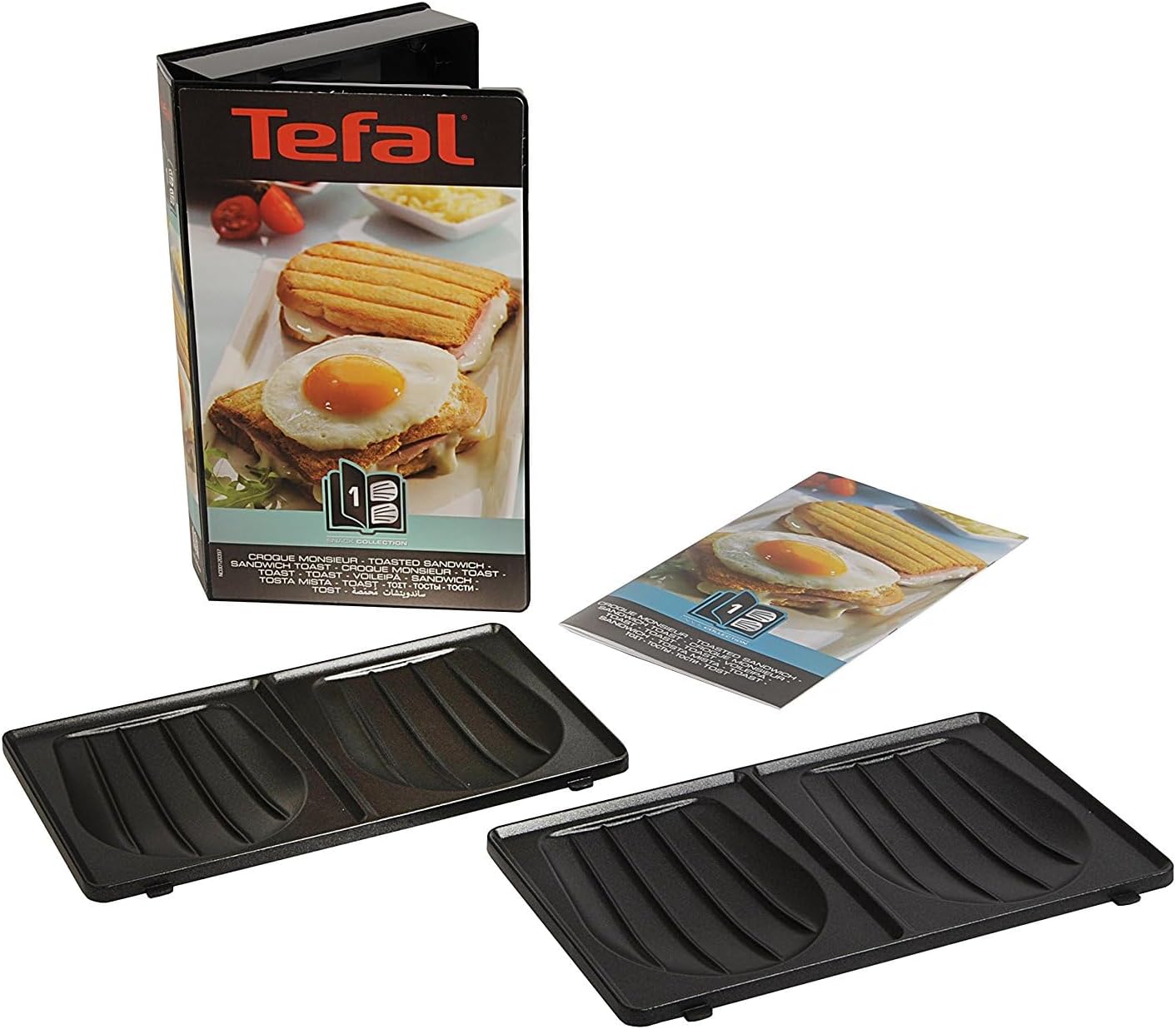 Tefal - Snack Collection - plaques croque monsieur, livre recettes - XA800112