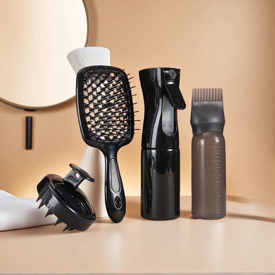 Ensemble de soins capillaires - kit complet - démêlage, massage, spray