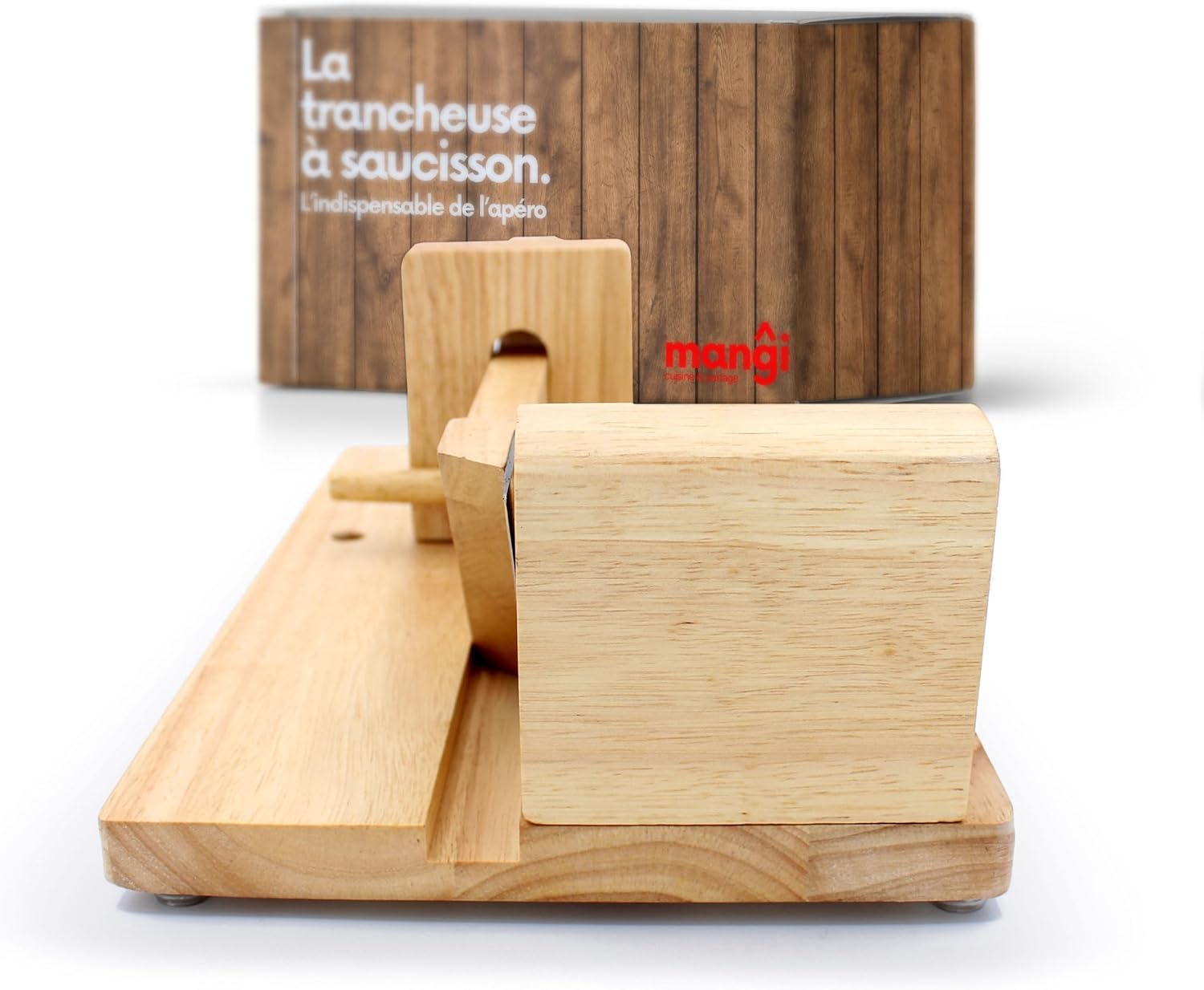 Mangi - trancheuse à saucisson bois éco-responsable - idéale apéro