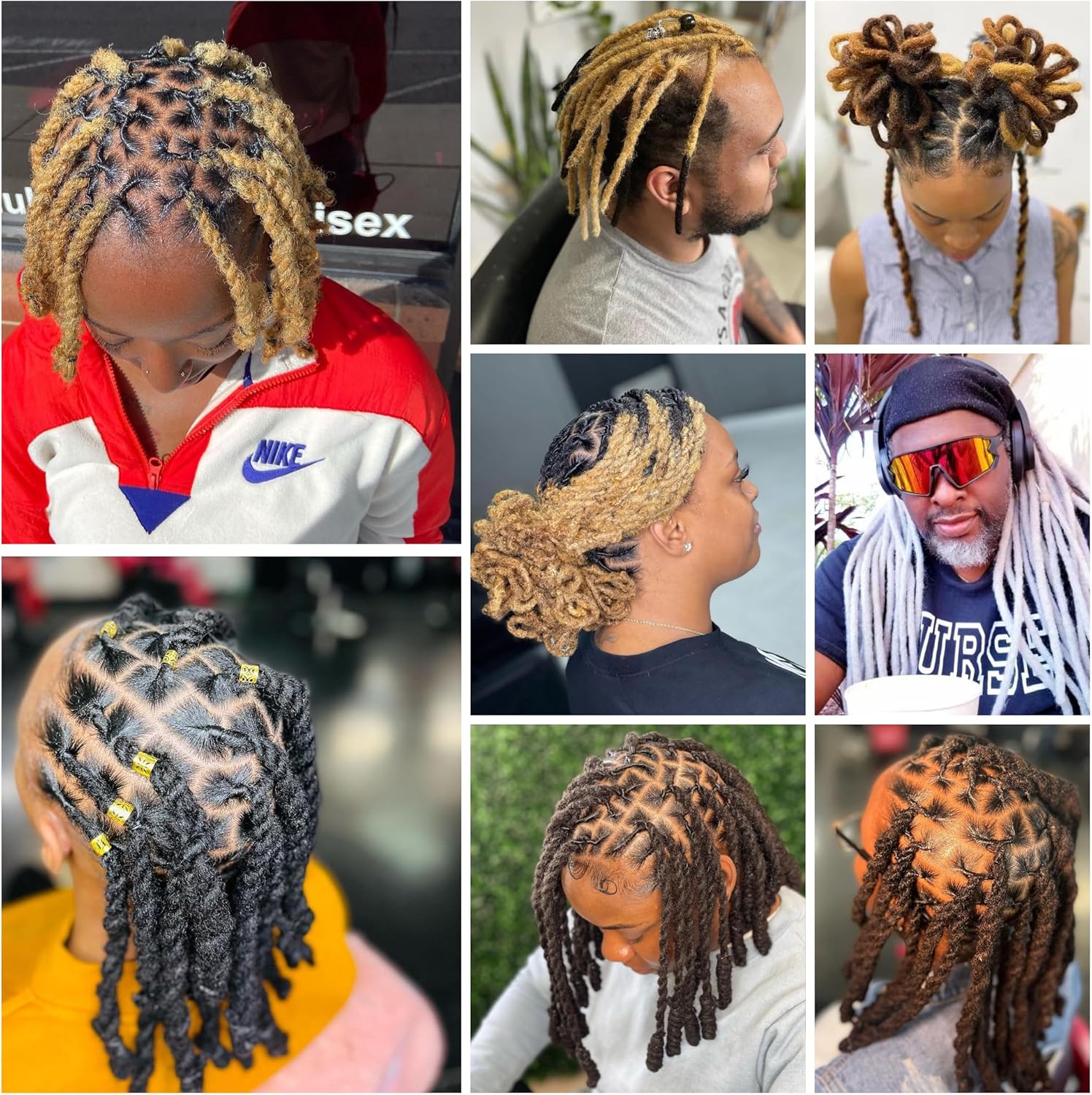 Extension cheveux naturel afro kinky, 8 pouces, noir naturel, 1 OZ/Pack