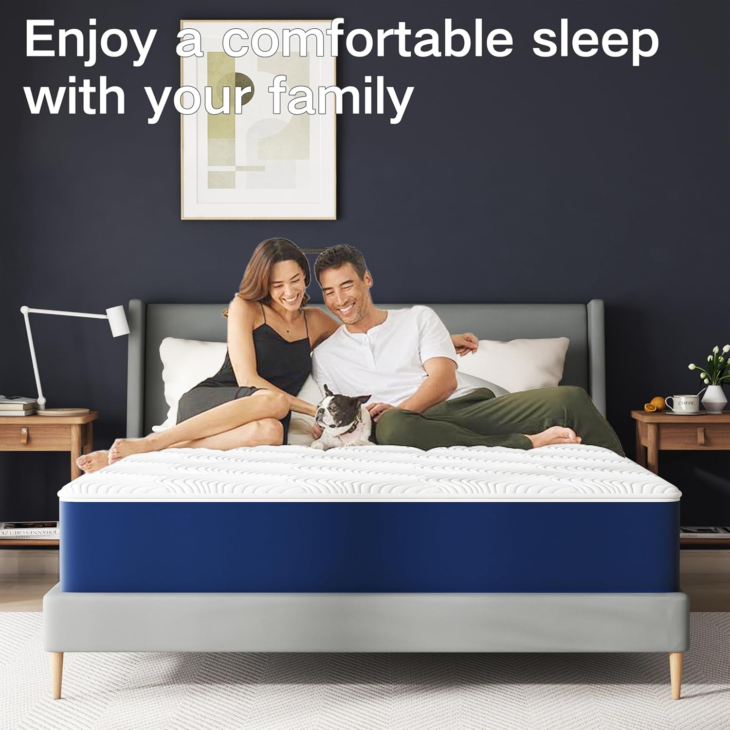 Matelas - mémoire de forme, 160x190 cm, 20 cm, H3, 7 zones, ergonomique