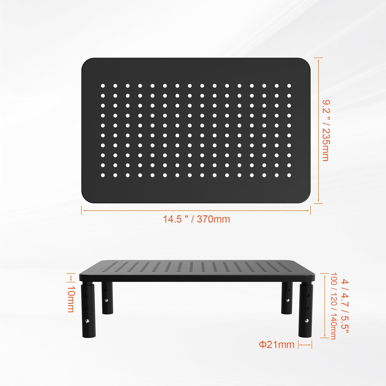 GRIFEMA - support moniteur réglable hauteur, 20kg, noir - GB1051