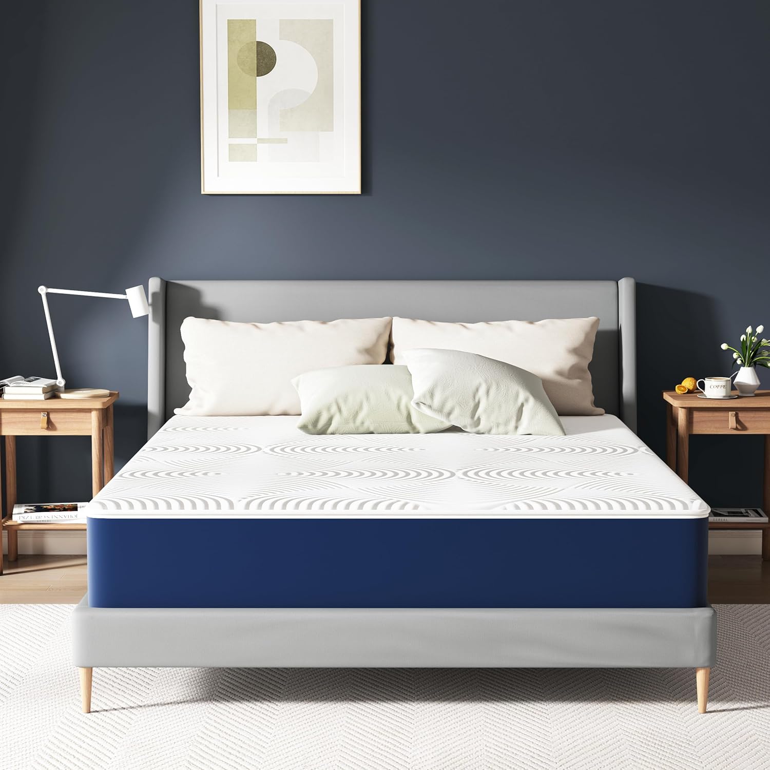 Matelas - 7 zones H3, 90x190x20 cm, mousse froide, housse amovible