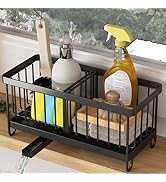 COVAODQ Organiseur d'évier de Cuisine, Porte-éponge, Plan de Travail avec Plateau de vidange Amov...