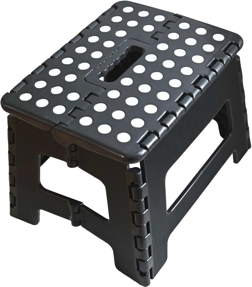 Armo - Tabouret pliant compact, poignée, 32x22x39 cm, charge 150 kg